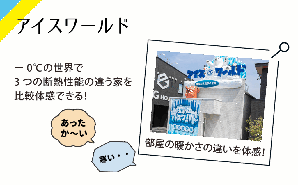 0度体感アイスワールドで断熱性能体験